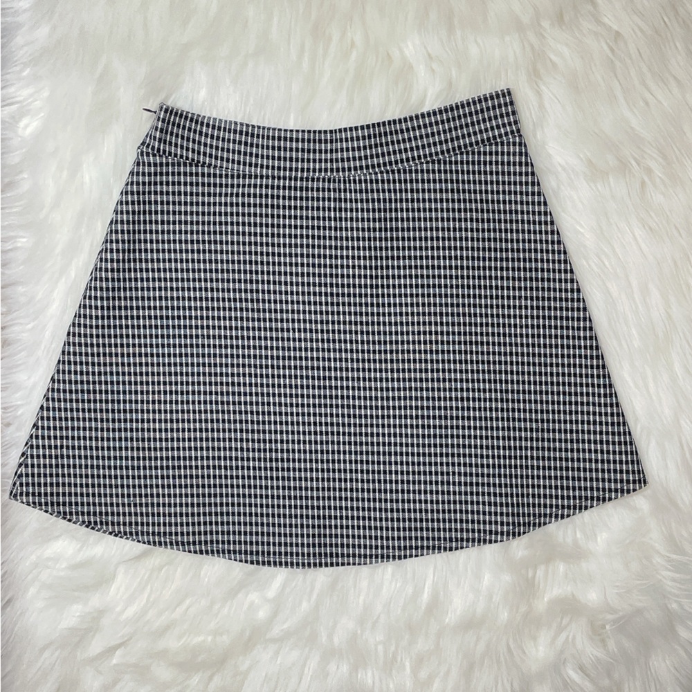 Plaid circle mini skirt